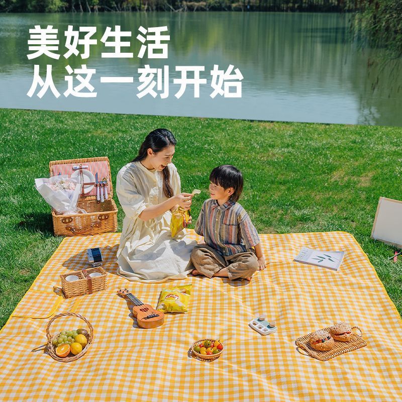 野餐垫防水加厚便携式户外旅游露营野餐地垫草坪春游防潮沙滩垫子|undefined