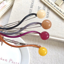 韩版ins简约棒棒糖一字夹糖果色圆球青蛙夹高级感盘发发卡发夹女