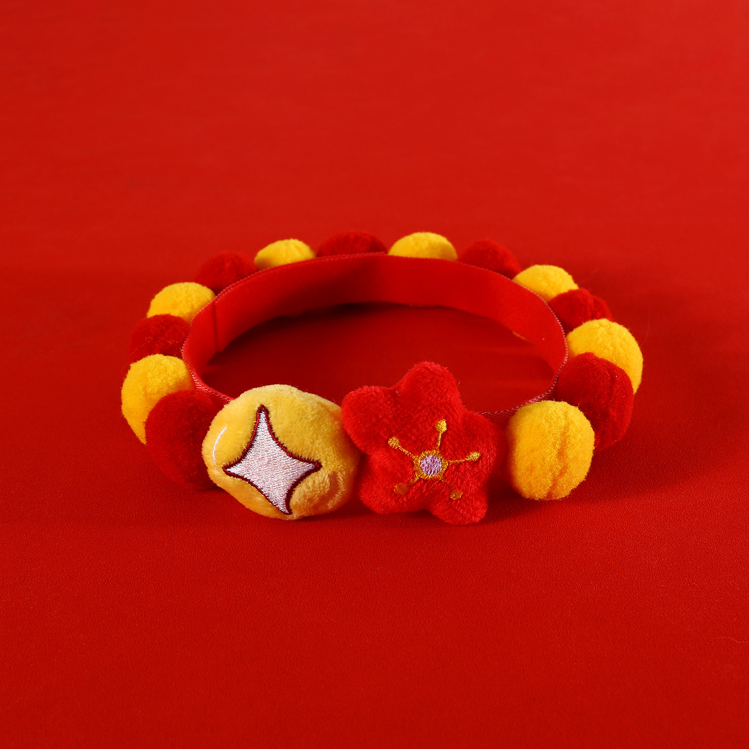 2024 mascotas bola collar de Año Nuevo gran fortuna italiana gatos y peces Ping An dibujos animados peluche gato perro Festival de Primavera