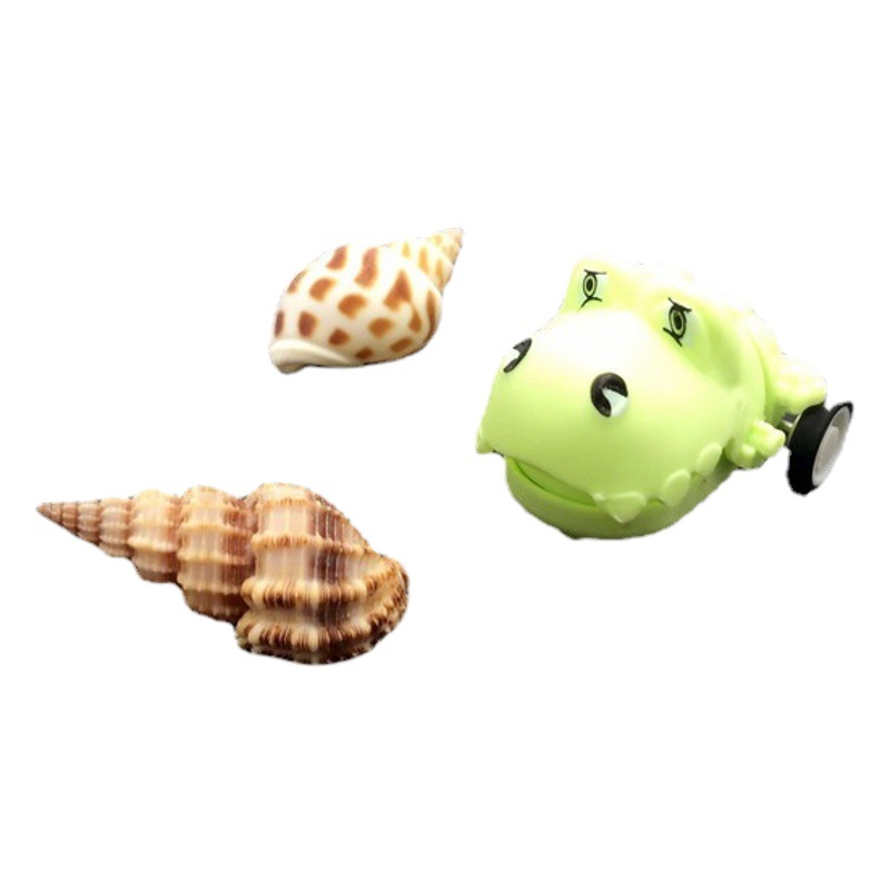 Chenghai small toy factory mini pull back open mouth small crocodile five-color twisted egg snacks with small gifts