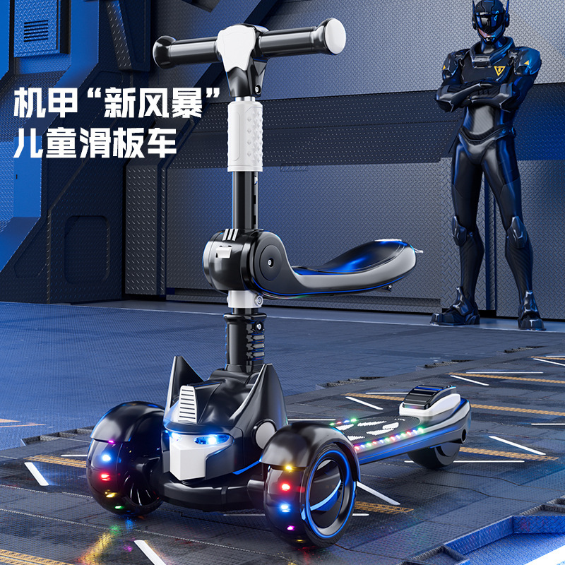 2025 New Model of Special Scooter for Boys and Girls, 1 to 3 Years Old, 6 to 12 Years Old, Three-In-One Scooter That Can Sit and Ride