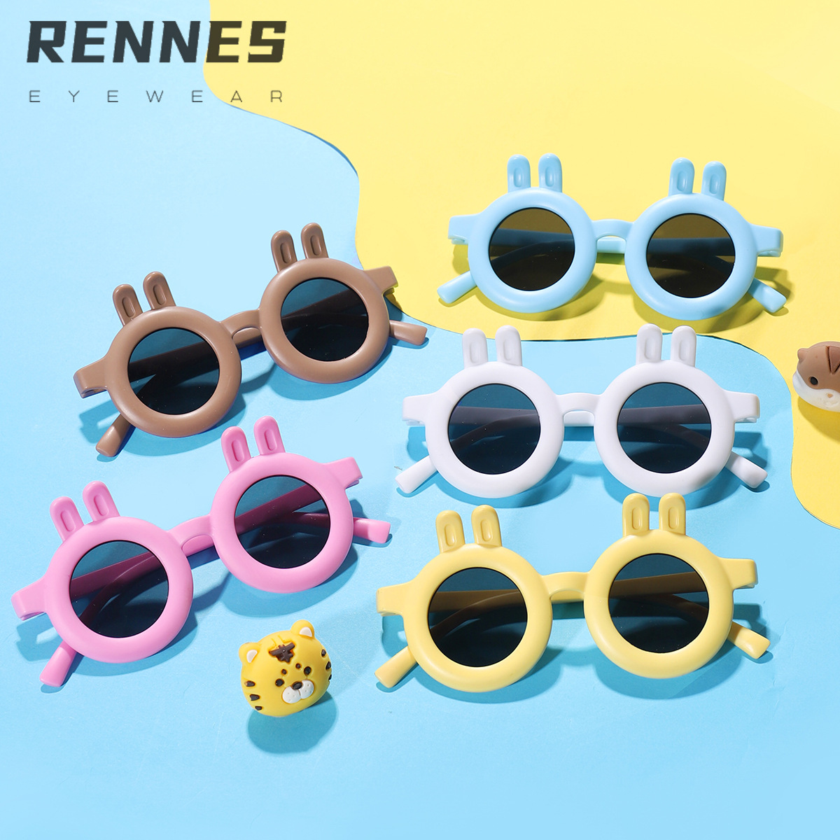 Gafas de sol para niños conejito Gafas de sol para niñas lindas de verano Gafas de sol para niños de fiesta de dibujos animados