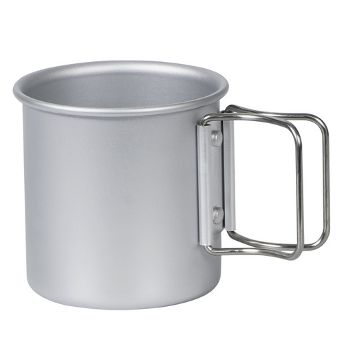 Outdoor camping cup, travel picnic, aluminum alloy folding water cup, can hold boiling water, coffee cup, light tea cup, mug