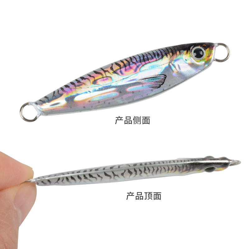 Impresión 3D de bombeo rápido Placa de hierro que cae Luya cebo falso pesca en el mar Barco de agua dulce pesca caballa 10g20g30g60g pequeño pescado de plomo