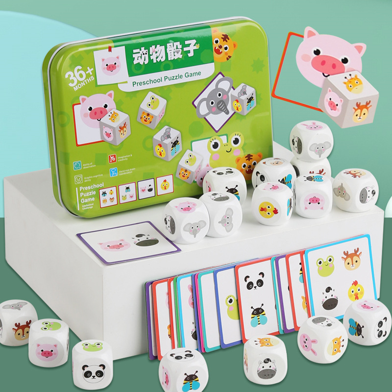 Juguetes de dibujos animados para niños dados de forma cognitiva puzzle puzzle de madera