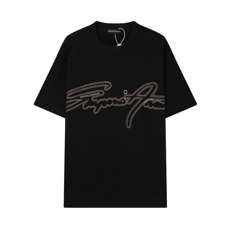 [Shipped from Guangzhou] Su Liu Style Summer Round Neck New Letter Print Short-Sleeve Trendy Brand High-End Versatile Casual T-Shirt