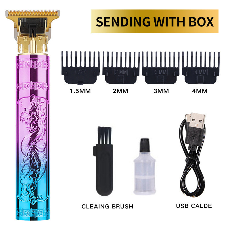 Cortador de pelo de empuje eléctrico con cabeza de aceite, cortador de pelo de empuje eléctrico con cabeza de afeitar enchufable y recargable, cortador de pelo de empuje eléctrico transfronterizo