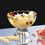 Поставка прозрачный континентальный золотой край мороженое чашка мороженое чашка десерт Чашка холодного напитка чашка десерт чаша