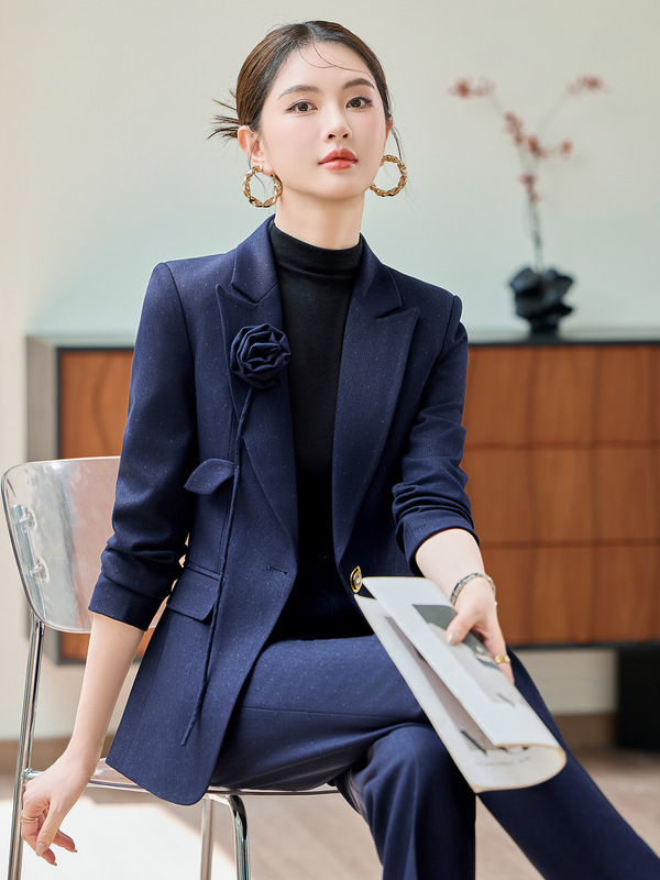 条纹红色气质名媛时尚套装秋冬季两件套穿搭女装一整套高级感2592|undefined