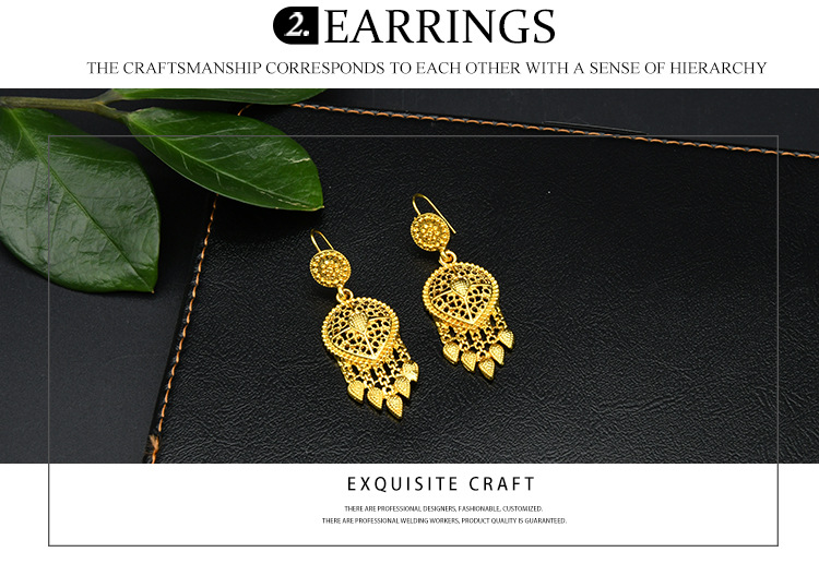 项链耳钉一套装项链