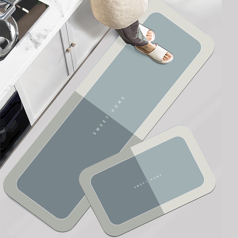 クロスボーダー専用シンプル珪藻泥キッチンフロアマット滑り止め吸水マット汚れ防止家庭用洗濯フリー可拭きカーペットセット|undefined