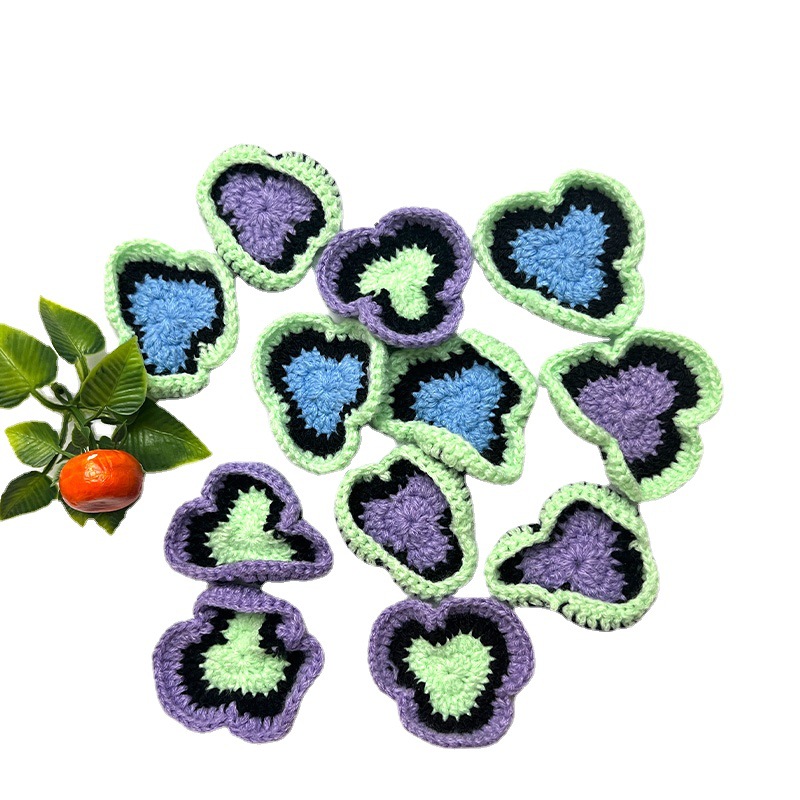 现货批发手工钩针多色立体花 腈纶毛线手钩编织 服装毛衣装饰配件