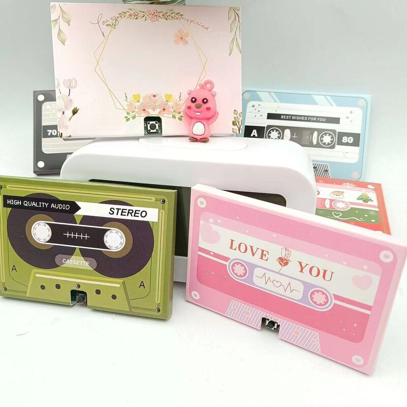 Recording Greeting Card Birthday Tape Voice Couple Voice White Gift 60s Sound Card diy Creative Birthday Christmas Gift
