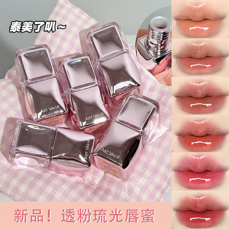 Valor de arte polvo transparente esmalte labial esmalte labial esmaltado de agua espejo pseudo color natural color desnudo blanqueamiento lipstick maquillaje