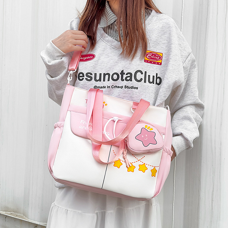 One-shoulder bag, study bag, fashionable handheld shoulder bag, for students