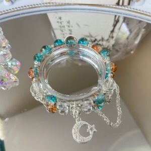 S080-starry moon orange bracelet#sz641