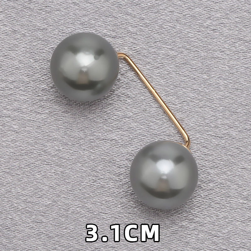 Camisas de perlas, broches de collar, suéter, vestido, cintura fija, broches decorativos simples