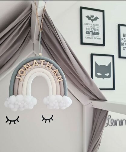 ins decoration Nordic style cloud rainbow home decoration children's room decoration pendant woven hanging wall hanging pendant