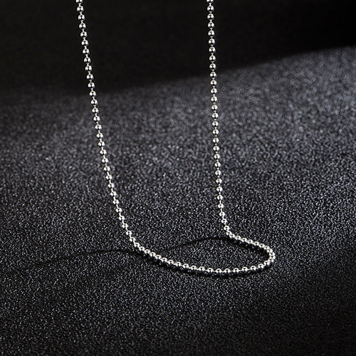 Personalized fashionable silver-plated Korean version pearl chain round clavicle chain girls necklace accessories wholesale