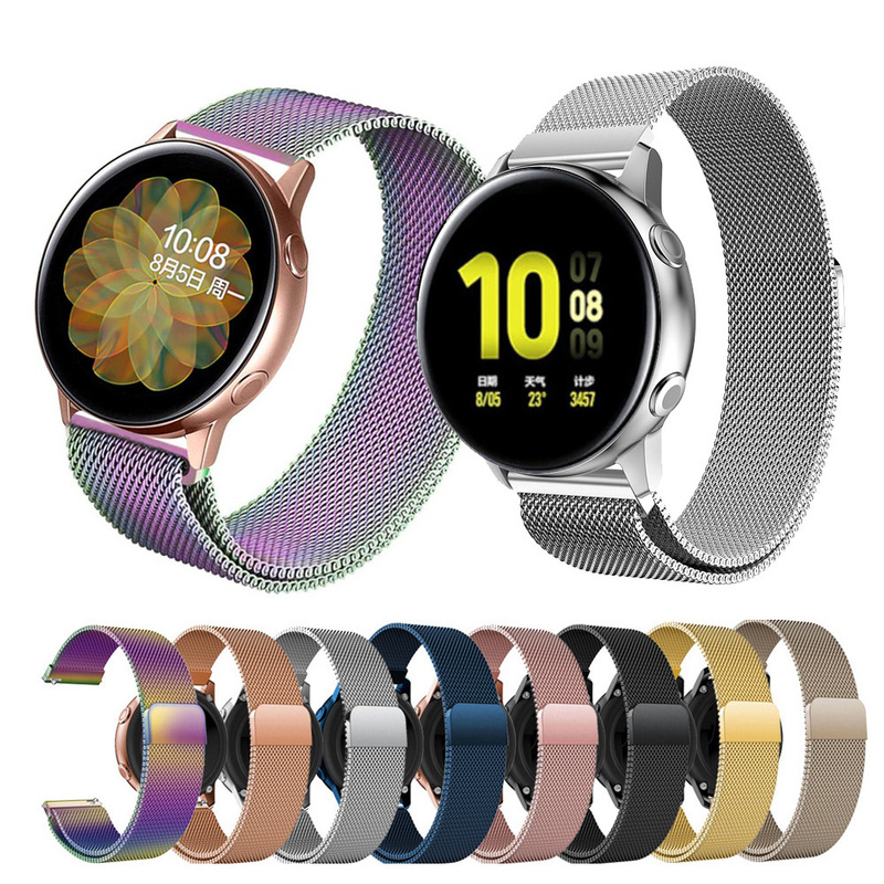 20mm for Samsung Galaxy Watch Active/42mm Milanese Metal Stainless Steel Strap 20mm for Samsung Galaxy Watch Active/42mm Milanese Metal Stainless Steel Strap