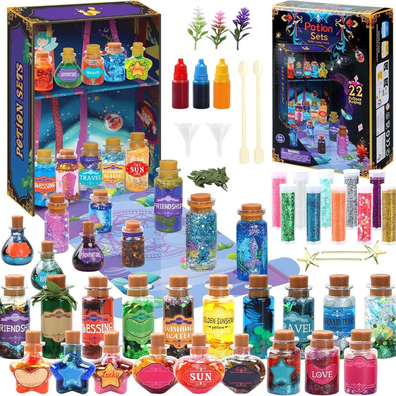 跨境新品魔法药水套装DIY玩具儿童创意趣味手工科学魔法混合实验|undefined