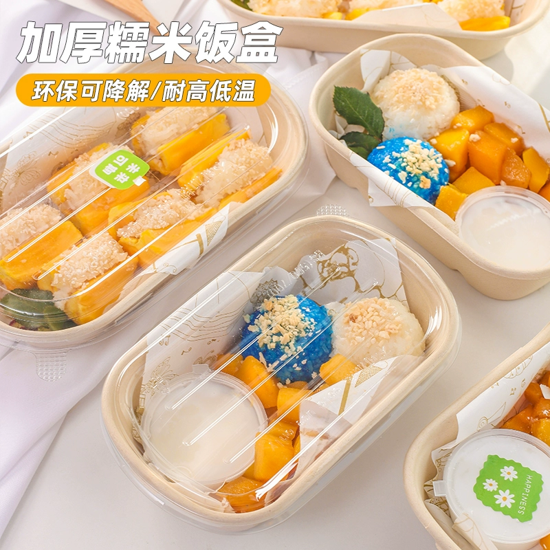 SI6K Mango клейкий рис упаковать коробку одноразовые ланч-бокс для суши для пикника