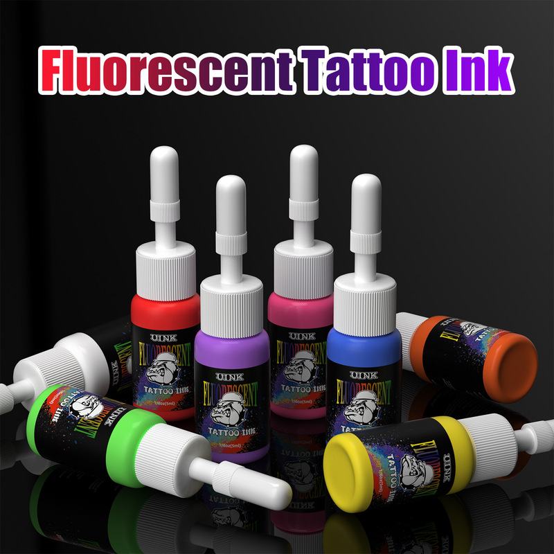 Cross-border explosions 5ml tattoo fluorescent ink tattoo secondary creative ink UV tattoo ink 8 color suit Cross-border explosions 5ml tattoo fluorescent ink tattoo secondary creative ink UV tattoo ink 8 color suit