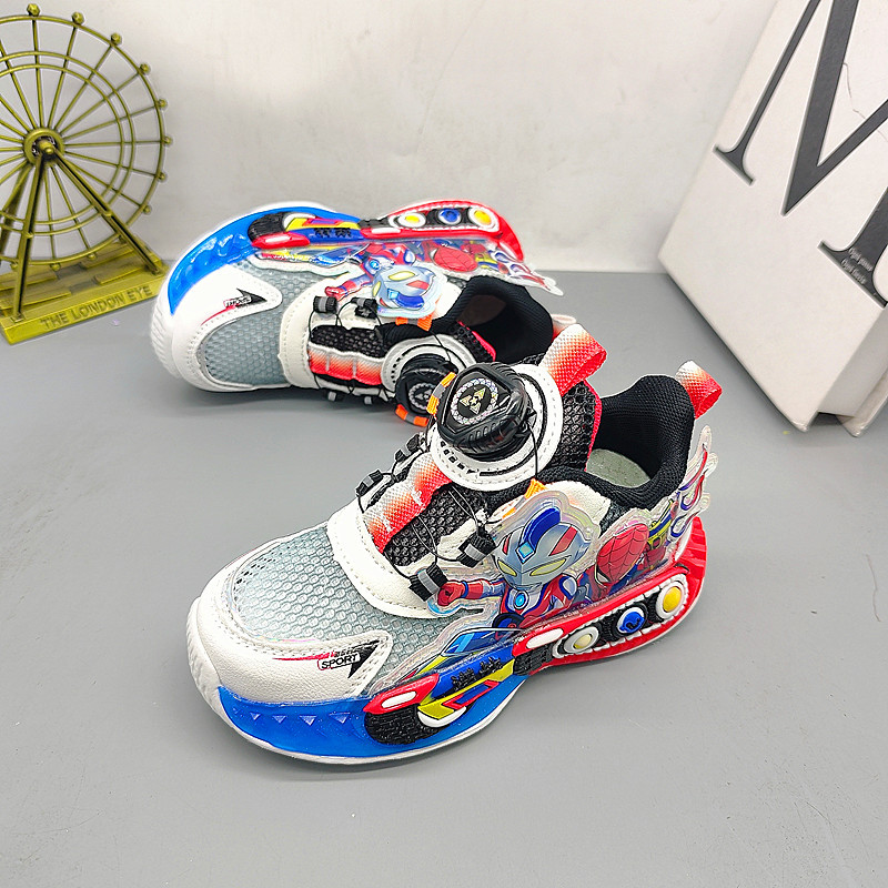 28-32 Tamaño de zapatos de verano con lámpara de red para niños zapatos de verano de red