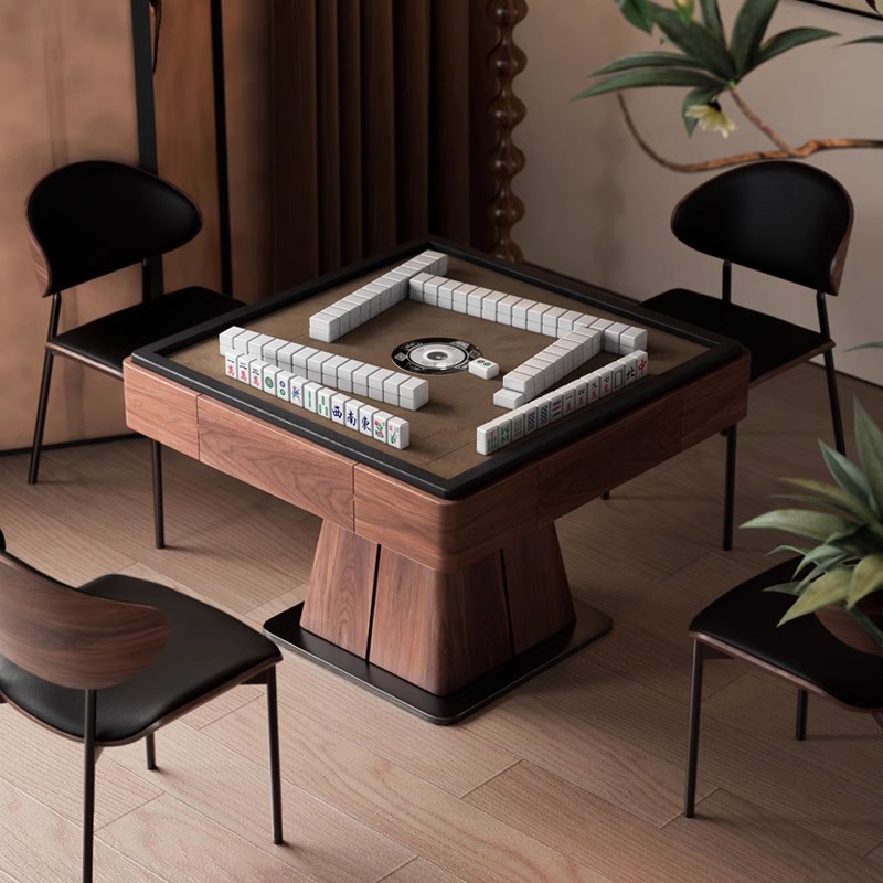 Mesa de mahjong con elevación de madera maciza nueva mesa de centro para el hogar de alta gama de estilo chino montaña rusa multifuncional máquina de mahjong automática ajedrez y cartas
