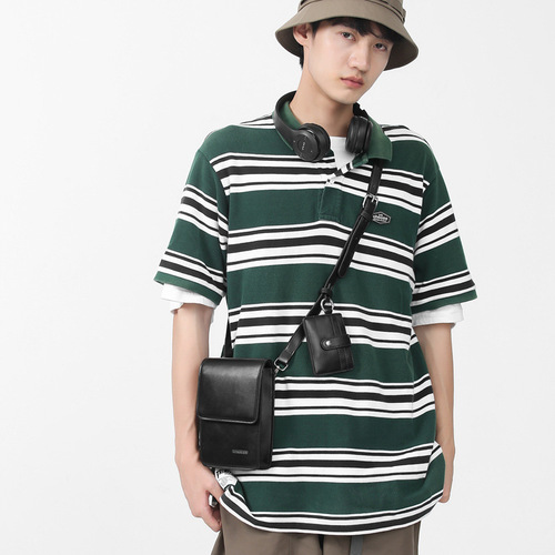 Mobile phone bag, men's trendy card bag, shoulder crossbody combination bag, fashionable personality multi-functional box bag, neutral bag