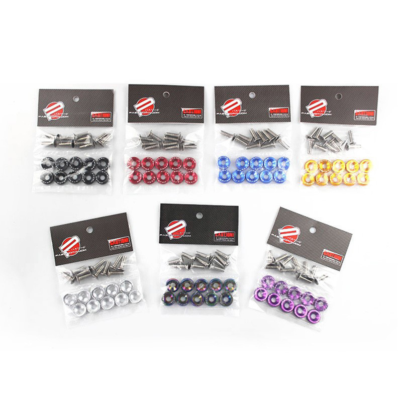 Car Modification Gasket Screws, License Plate Frame Screws, Decorative Gaskets, Jdm Car Modification M6 Gasket Screws