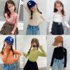 new pattern girl Brushed Half a Base coat Western style Versatile girl Internal lap Long sleeve T-shirt wholesale Children's clothing spring and autumn