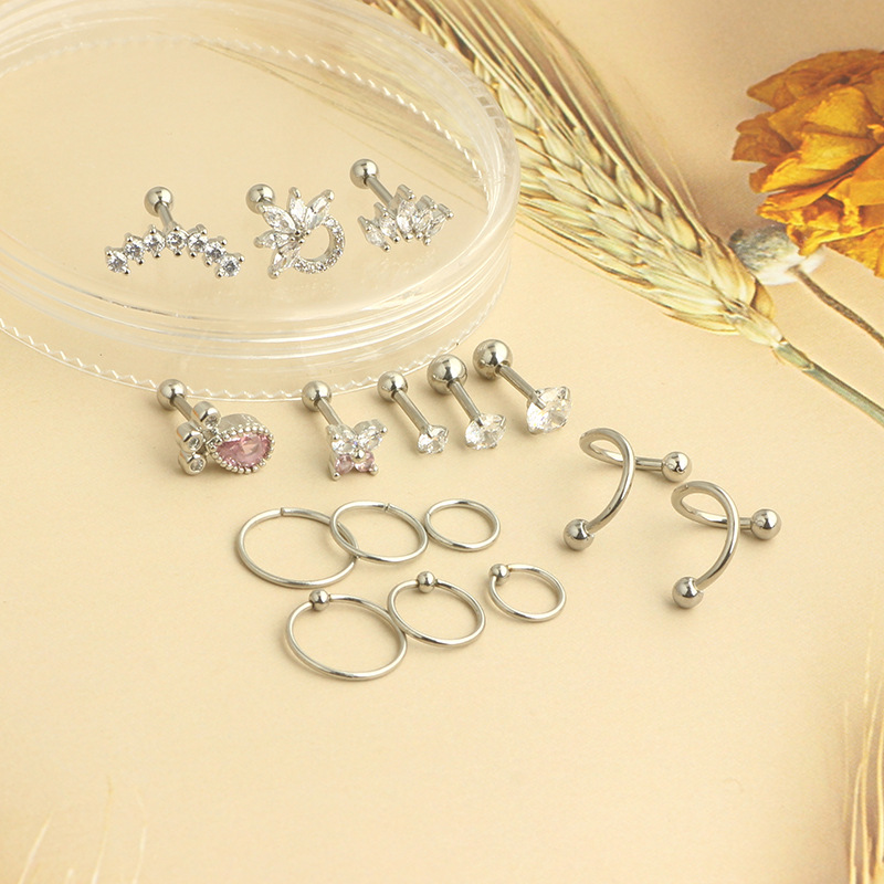 Labret piercing jewelry detail image