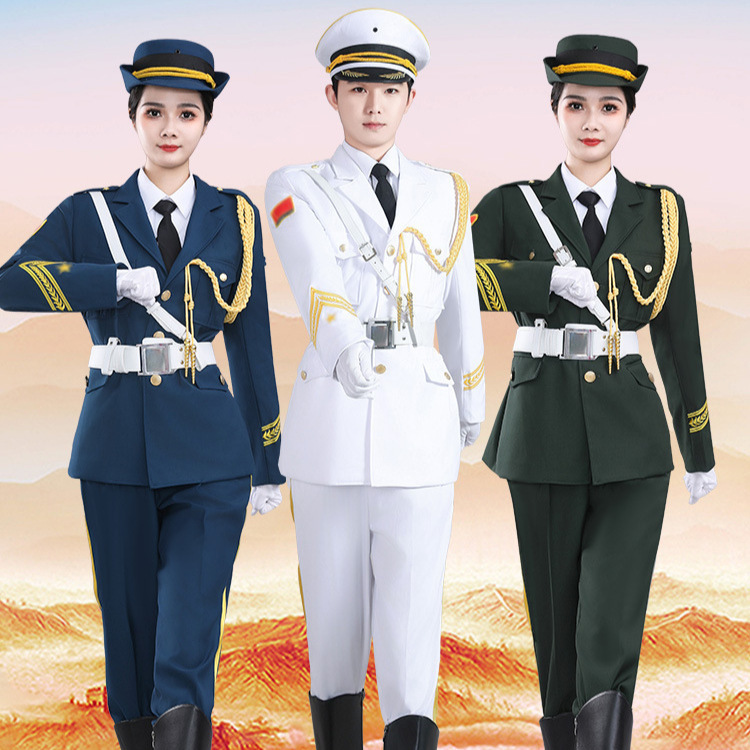 Student Flag-Raising Team Ceremonial Uniforms, Flag Guard Team Flag-Raising Attire, Performance Costumes