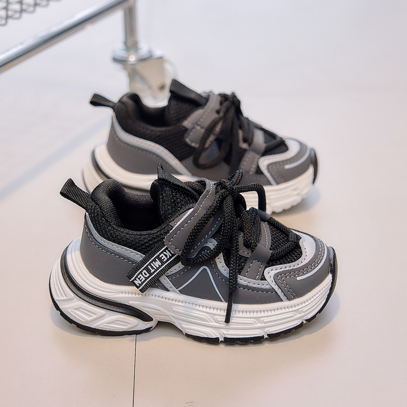 Zapatos deportivos para niños, zapatos de malla transpirables para niñas, primavera y otoño, nuevos zapatos casuales para niños con suela suave universal, stock transfronterizo