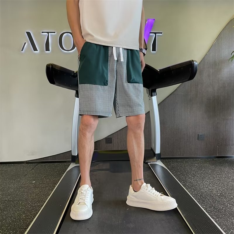 High class shorts, male fashion brand ruffian handsome straight tube overalls, 2023 summer new style -- printable Tiktok_voghion.com