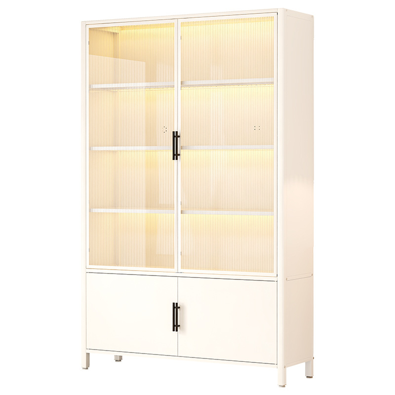 Gabinete de acero armario de almacenamiento a prueba de polvo casero armario de almacenamiento de libros para juguetes para niños estante de estantería multicapa