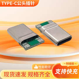 TYPE-C公头插针2个焊点拉伸壳充电款 TYPEC插头A-C连接器