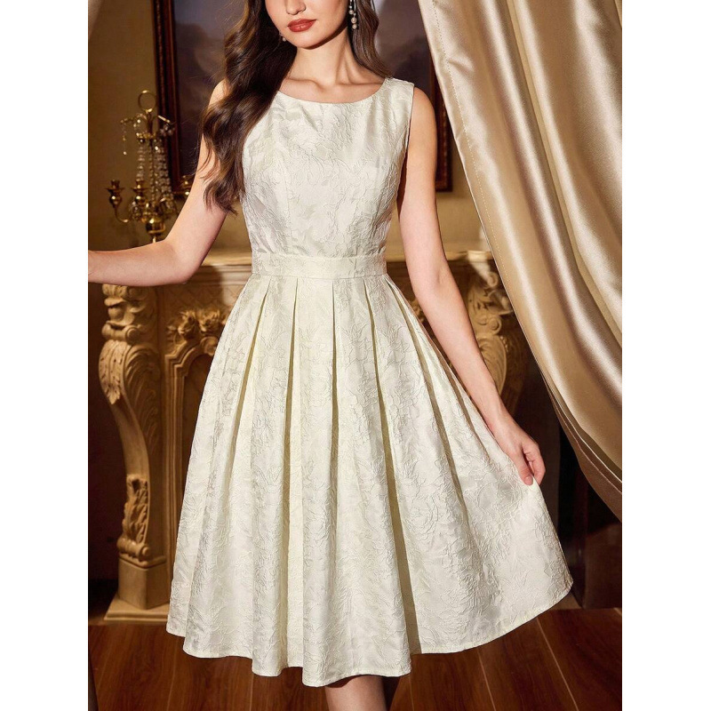 Cross-Border Amazon European and American Retro Elegant Jacquard Evening Dress Graduation Ball Gown Wedding Guest Dress for Women Cross-Border Amazon European and American Retro Elegant Jacquard Evening Dress Graduation Ball Gown Wedding Guest Dress for Women