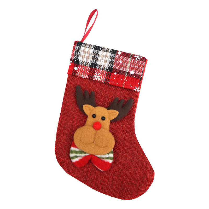 Chaussettes de noël transfrontalières, sac cadeau de bonbons pour enfants, décorations de noël, sac cadeau pendentif de fenêtre de centre commercial, nouvelle collection