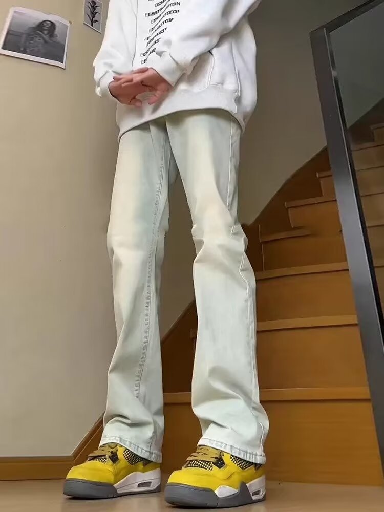 Pantalones vaqueros de la calle para hombres y mujeres 2024 pantalones de la calle americana pantalones de pierna recta de moda delgada pantalones casuales sueltos