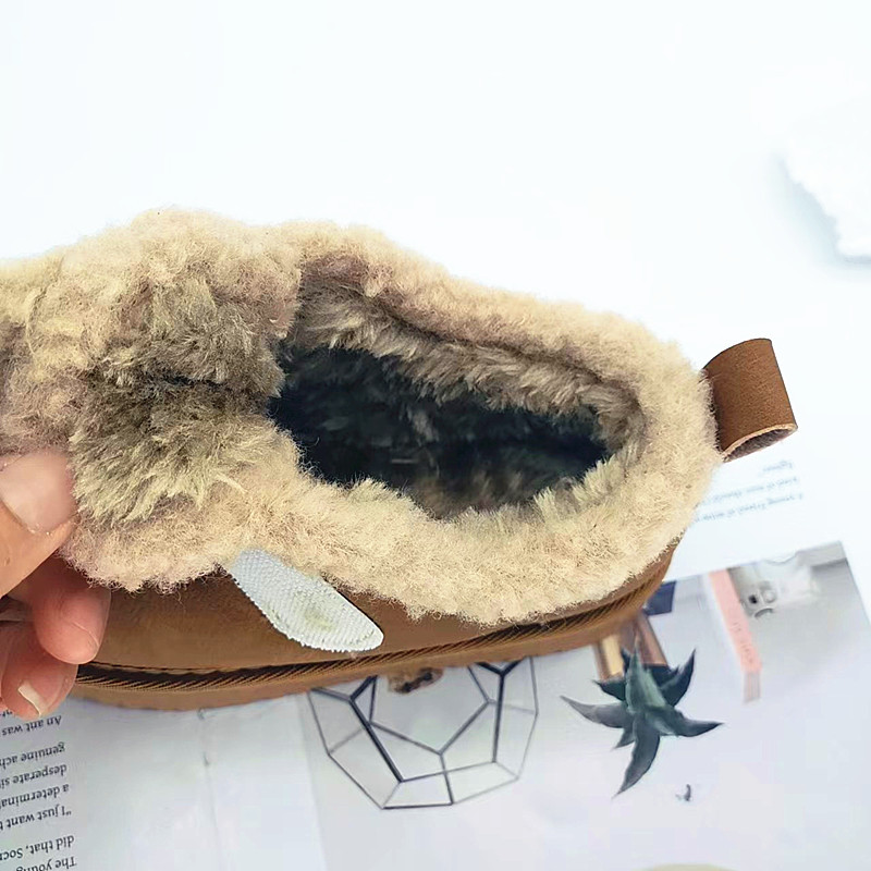 27-37 Tamaño de invierno de niños botas de nieve 2025 nuevas botas cortas para niños con botas de algodón gruesas para bebés calientes