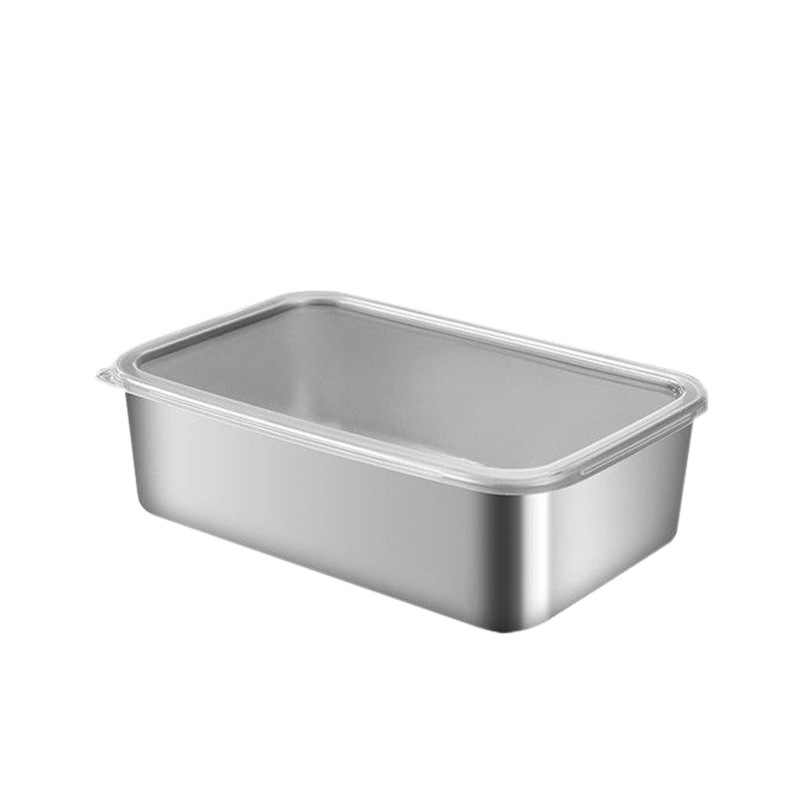 316 Stainless Steel Food-Grade Crisper Refrigerator Organizer Storage Box Freezer Special Sealed Lunch Box with Lid 5