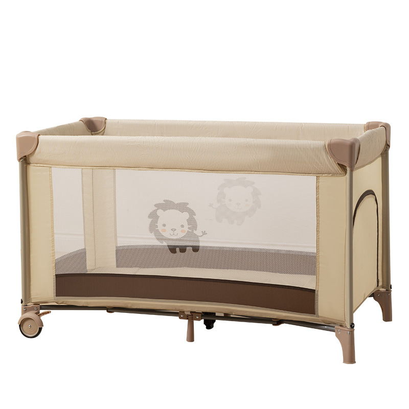 Cama multifuncional plegable transfronteriza con un botón Cama de bebé portátil plegable 0 - 4 años de edad recién nacido se puede mover