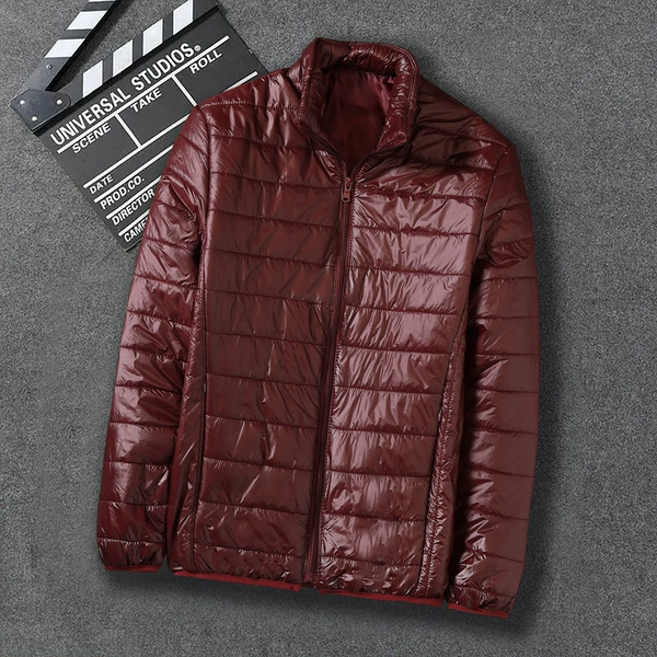 F88-wine red standing collar