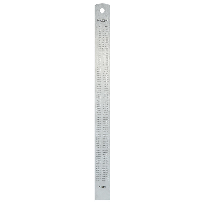 Deli 8461/8462/8463/8464 steel ruler office drawing measurement stainless steel ruler 15/20/30/50