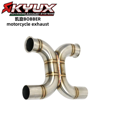 Suitable for Suit Thorm Triumph BOBBER Retro Modified Connection Mid-section Bottom Row 51mm Sound Wave Exhaust Pipe (Exhaust manifold)