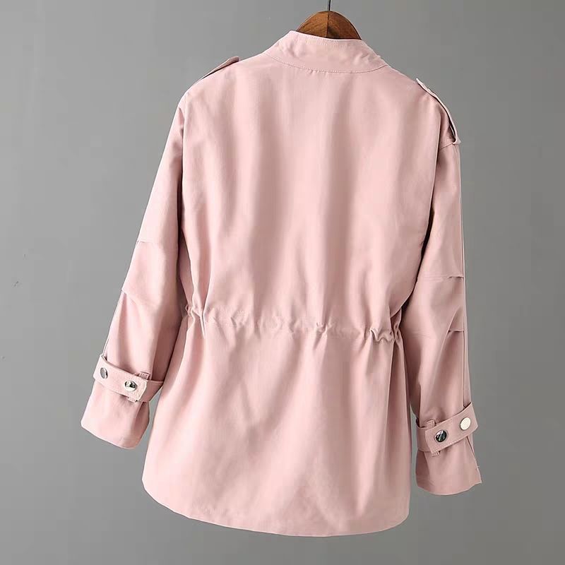 Women's Coat Spring 2026 New Style Trench Coat, Mid-Length Korean Style Loose Jacket, Waist-Cinching, Slimming, Petite Top