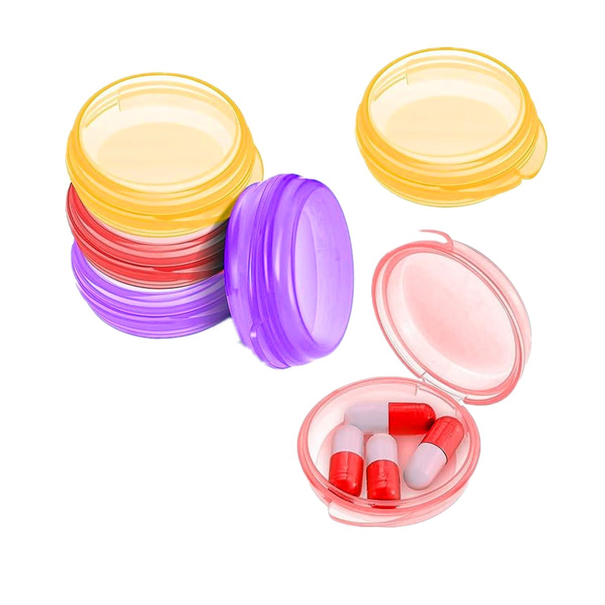 Transfronterizo XL colorido tres veces al día mañana y noche 7 días conveniente Arco Iris cuadrado conveniente caja de la píldora 4 rejilla 6 rejilla 8 rejilla caja de la píldora