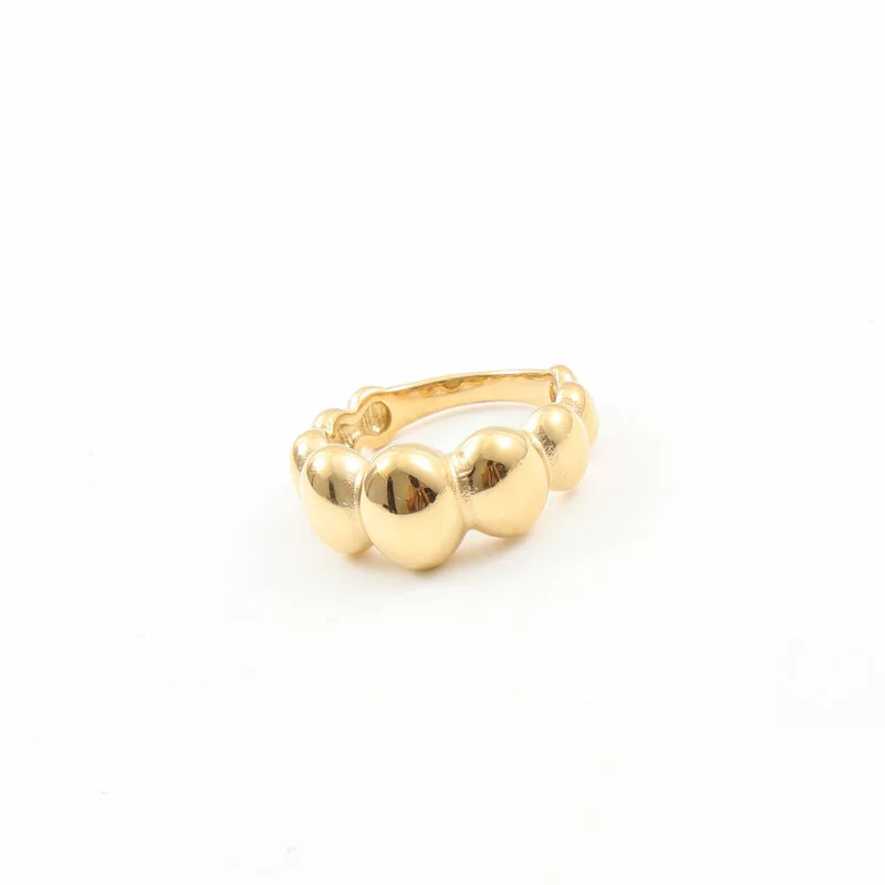Ring stainless steel, 750 sample gold